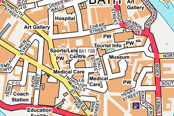 BA1 1SB map - OS OpenMap – Local (Ordnance Survey)