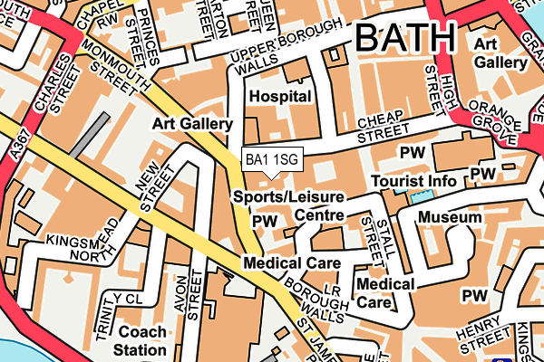 BA1 1SG map - OS OpenMap – Local (Ordnance Survey)