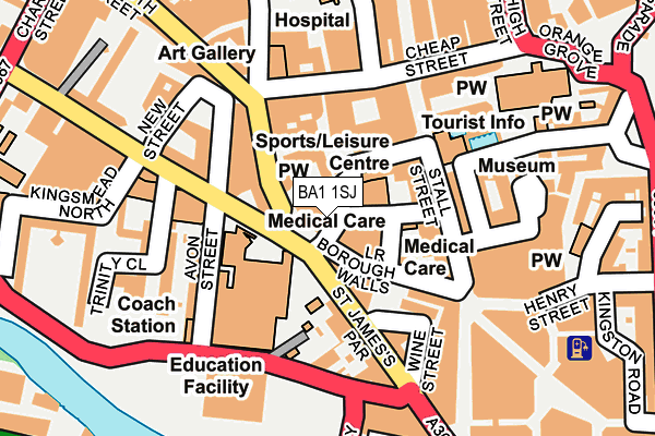 BA1 1SJ map - OS OpenMap – Local (Ordnance Survey)