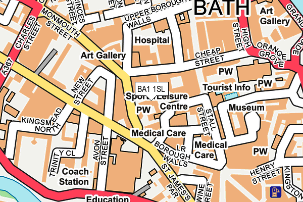 BA1 1SL map - OS OpenMap – Local (Ordnance Survey)