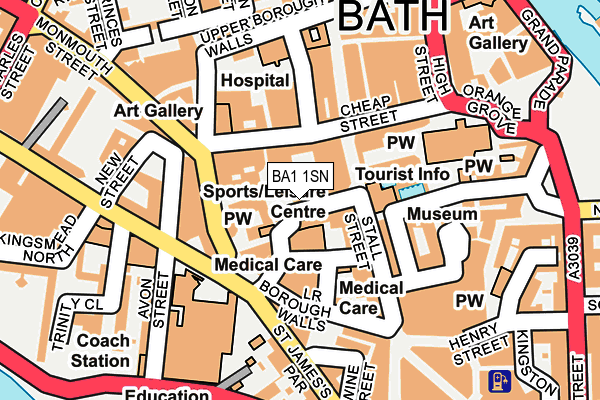 BA1 1SN map - OS OpenMap – Local (Ordnance Survey)