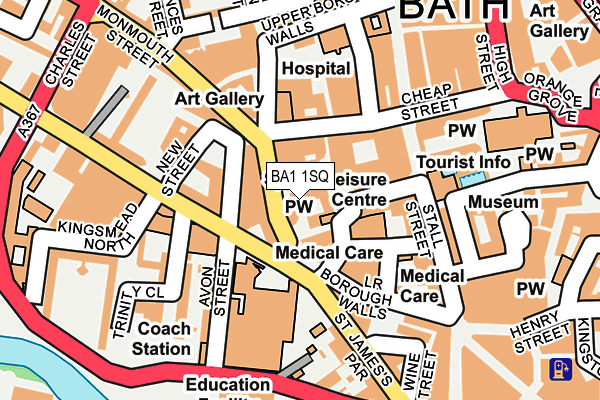 BA1 1SQ map - OS OpenMap – Local (Ordnance Survey)