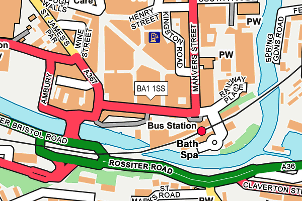 BA1 1SS map - OS OpenMap – Local (Ordnance Survey)