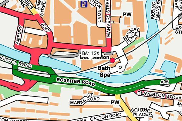 BA1 1SX map - OS OpenMap – Local (Ordnance Survey)