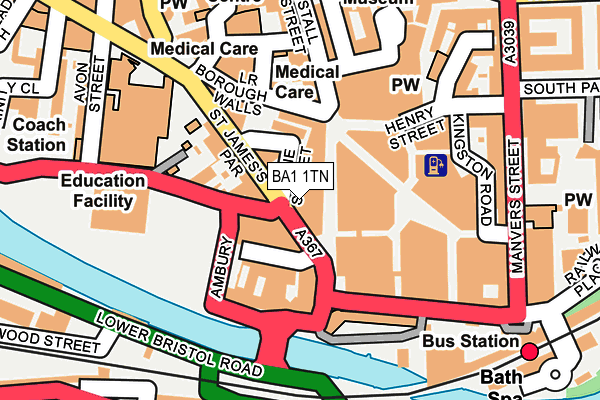 BA1 1TN map - OS OpenMap – Local (Ordnance Survey)