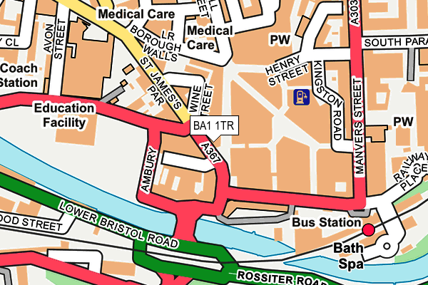 BA1 1TR map - OS OpenMap – Local (Ordnance Survey)