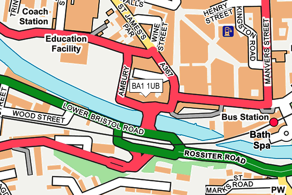 BA1 1UB map - OS OpenMap – Local (Ordnance Survey)
