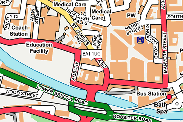 BA1 1UG map - OS OpenMap – Local (Ordnance Survey)