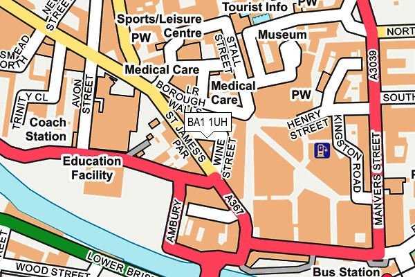 BA1 1UH map - OS OpenMap – Local (Ordnance Survey)