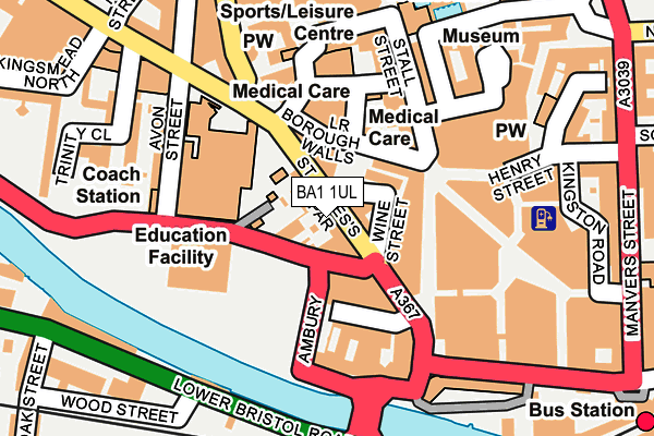 BA1 1UL map - OS OpenMap – Local (Ordnance Survey)