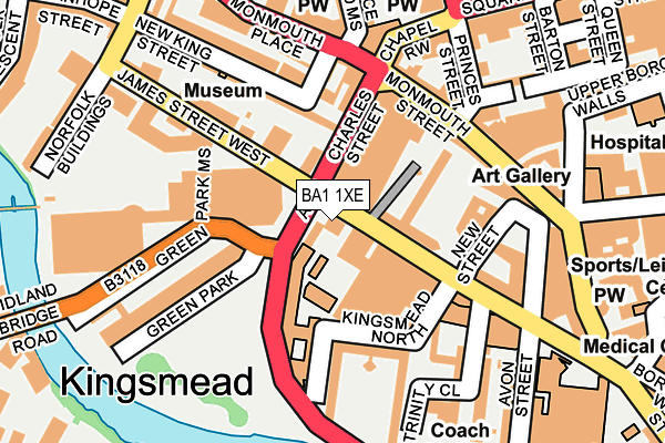 BA1 1XE map - OS OpenMap – Local (Ordnance Survey)