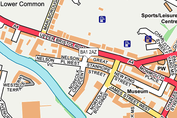 BA1 2AZ map - OS OpenMap – Local (Ordnance Survey)