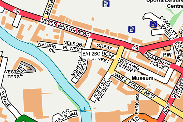BA1 2BG map - OS OpenMap – Local (Ordnance Survey)