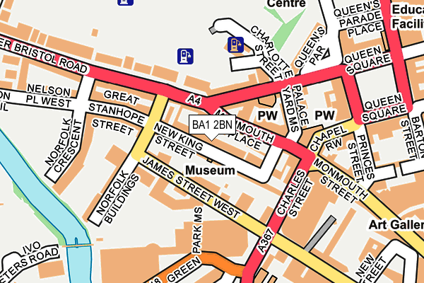 BA1 2BN map - OS OpenMap – Local (Ordnance Survey)