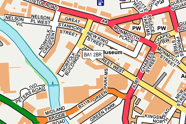 BA1 2BR map - OS OpenMap – Local (Ordnance Survey)