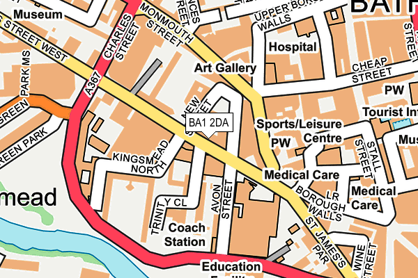 BA1 2DA map - OS OpenMap – Local (Ordnance Survey)