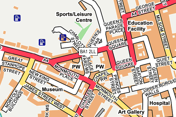 BA1 2LL map - OS OpenMap – Local (Ordnance Survey)