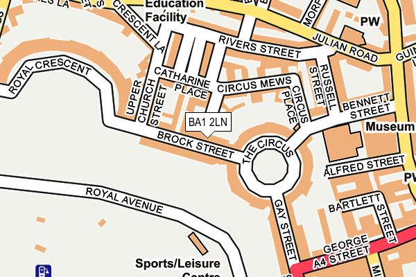 Map of 27 BROCK STREET (BATH) LIMITED at local scale