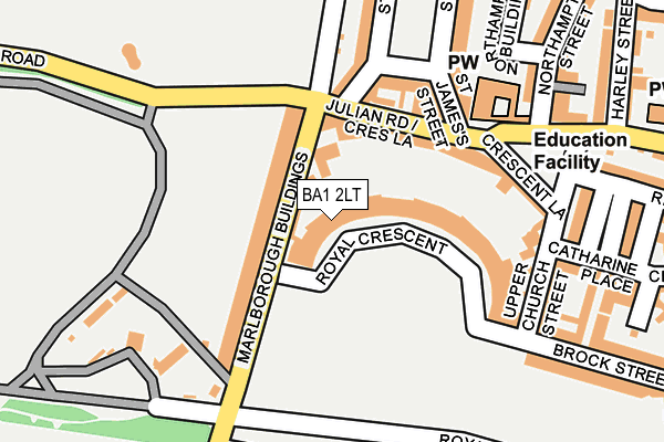 BA1 2LT map - OS OpenMap – Local (Ordnance Survey)