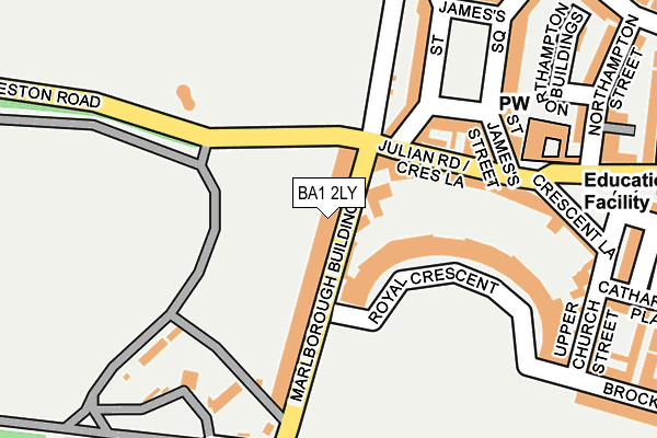 BA1 2LY map - OS OpenMap – Local (Ordnance Survey)