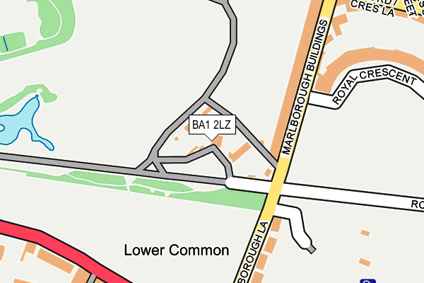 BA1 2LZ map - OS OpenMap – Local (Ordnance Survey)