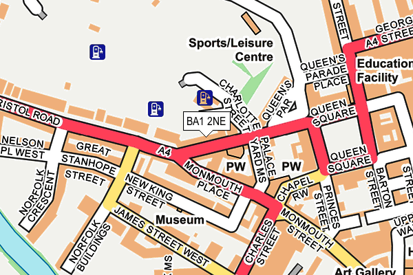 BA1 2NE map - OS OpenMap – Local (Ordnance Survey)