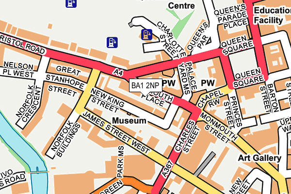 BA1 2NP map - OS OpenMap – Local (Ordnance Survey)