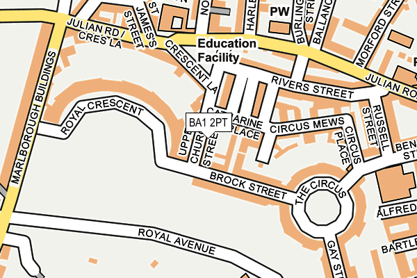 BA1 2PT map - OS OpenMap – Local (Ordnance Survey)