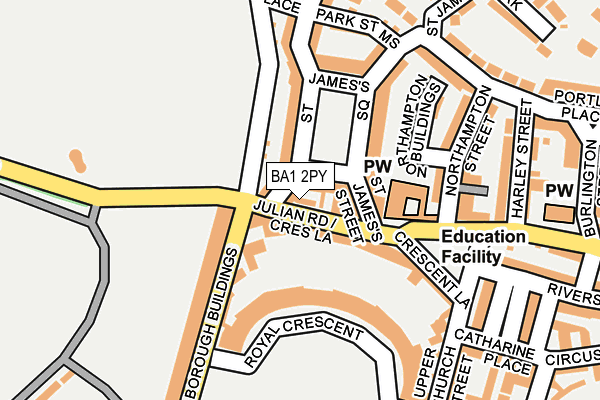 BA1 2PY map - OS OpenMap – Local (Ordnance Survey)