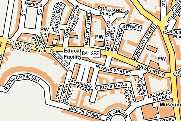 BA1 2PZ map - OS OpenMap – Local (Ordnance Survey)