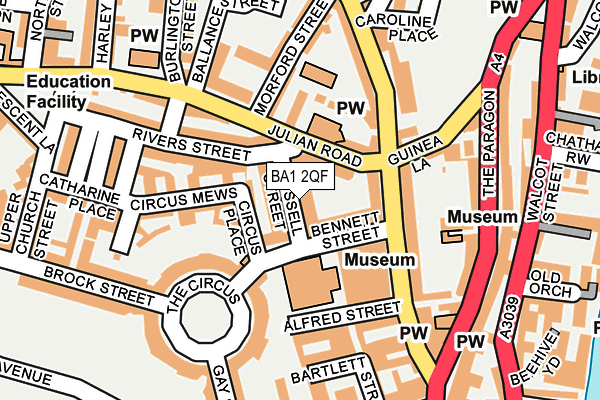 BA1 2QF map - OS OpenMap – Local (Ordnance Survey)