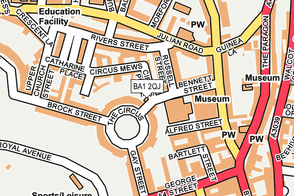 BA1 2QJ map - OS OpenMap – Local (Ordnance Survey)