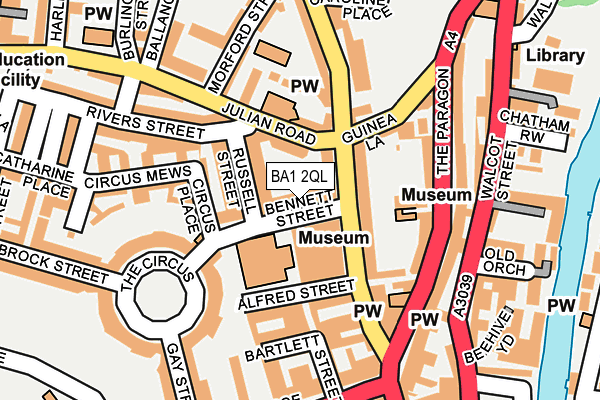 BA1 2QL map - OS OpenMap – Local (Ordnance Survey)