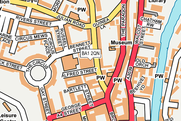 BA1 2QN map - OS OpenMap – Local (Ordnance Survey)
