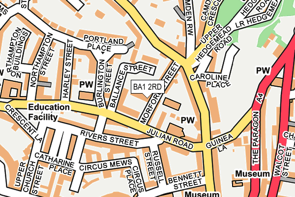 BA1 2RD map - OS OpenMap – Local (Ordnance Survey)