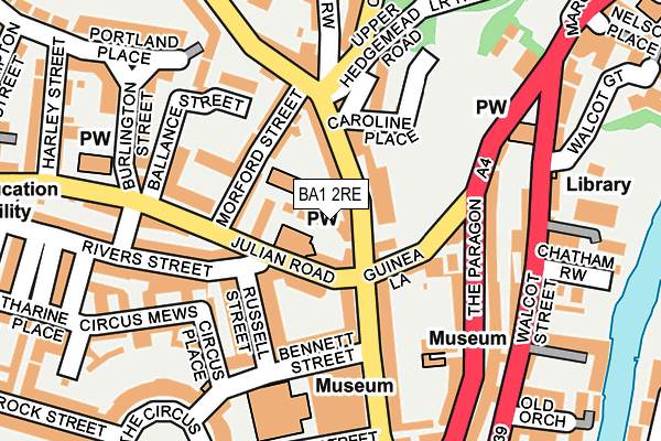 BA1 2RE map - OS OpenMap – Local (Ordnance Survey)