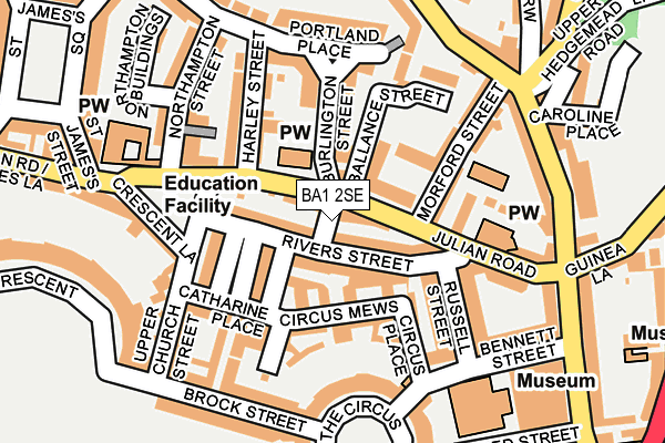 BA1 2SE map - OS OpenMap – Local (Ordnance Survey)