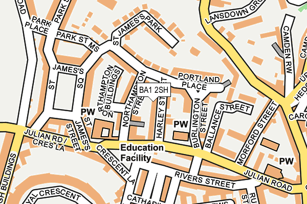 BA1 2SH map - OS OpenMap – Local (Ordnance Survey)