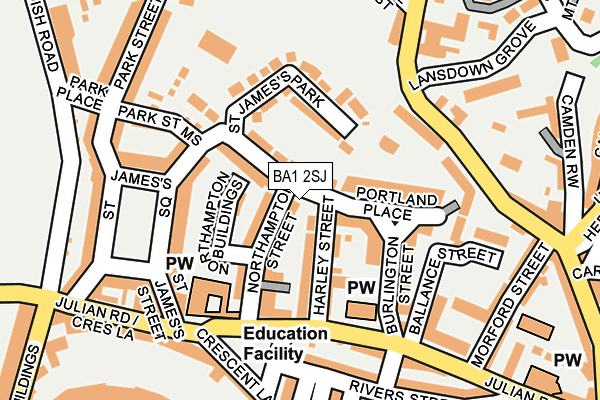 BA1 2SJ map - OS OpenMap – Local (Ordnance Survey)