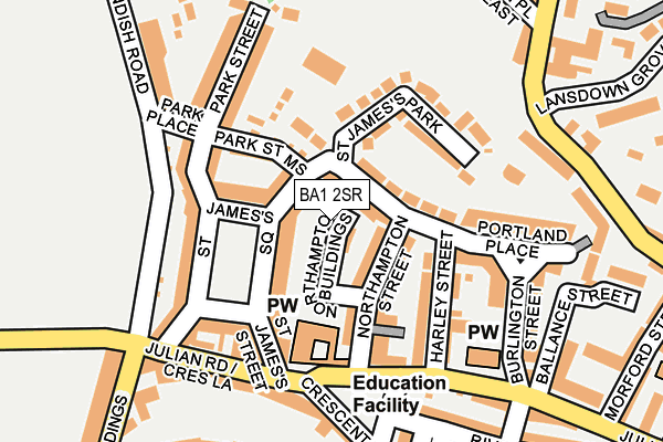 BA1 2SR map - OS OpenMap – Local (Ordnance Survey)