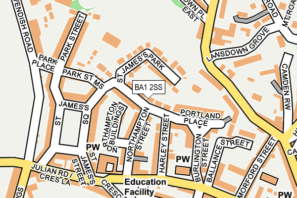 BA1 2SS map - OS OpenMap – Local (Ordnance Survey)