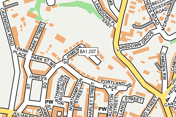 BA1 2ST map - OS OpenMap – Local (Ordnance Survey)