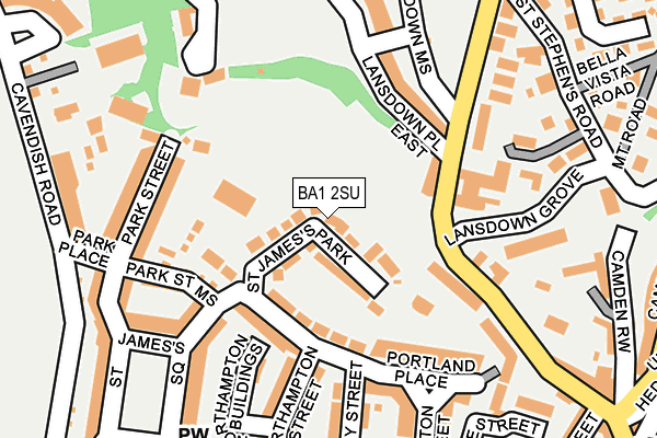 BA1 2SU map - OS OpenMap – Local (Ordnance Survey)