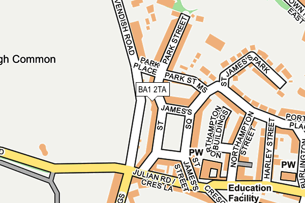 BA1 2TA map - OS OpenMap – Local (Ordnance Survey)