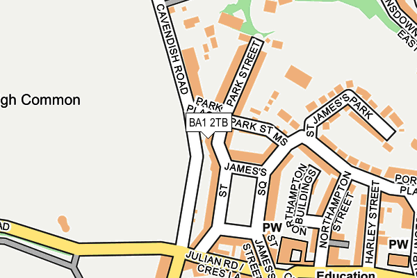 BA1 2TB map - OS OpenMap – Local (Ordnance Survey)