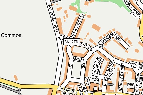 BA1 2TD map - OS OpenMap – Local (Ordnance Survey)