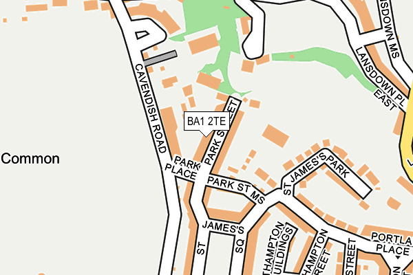 BA1 2TE map - OS OpenMap – Local (Ordnance Survey)