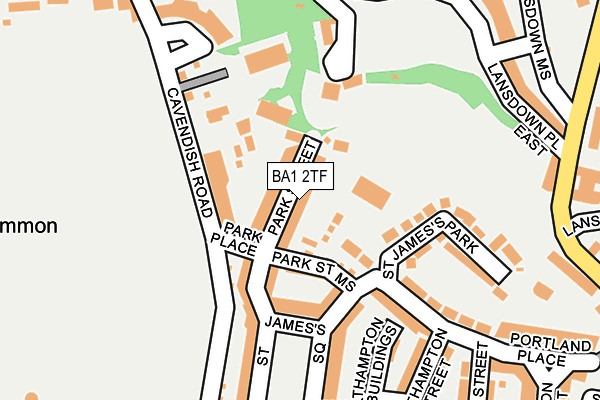 BA1 2TF map - OS OpenMap – Local (Ordnance Survey)