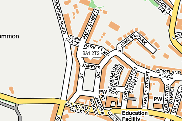 BA1 2TS map - OS OpenMap – Local (Ordnance Survey)