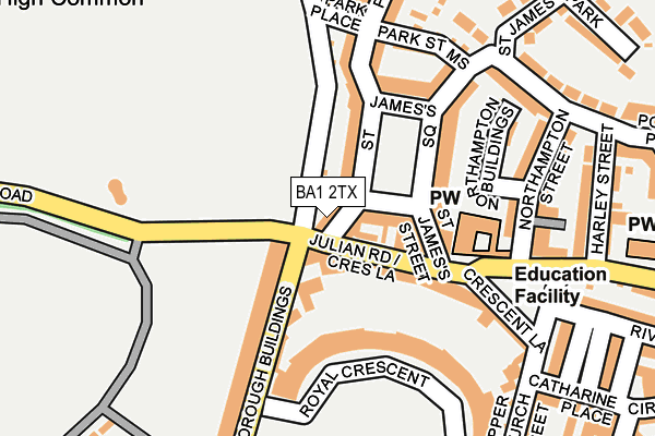 BA1 2TX map - OS OpenMap – Local (Ordnance Survey)